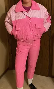 Vintage TYROLIA by HEAD Women’s Bright Pink Winter Ski Jacket And Snow Pants Set - Picture 1 of 15