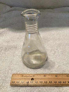 2 Vintage Cruets Fluted Pressed Glass No Stoppers AH & Hazel Photos 1 and 2 GUC - Picture 1 of 13