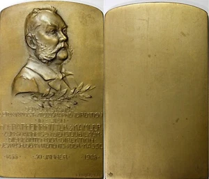 AUSTRIA Medal Bronze Plaque 1905 by L. Hujer Heinrich Ritter von Kamler H-7502 - Picture 1 of 3