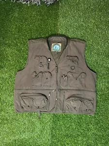 Master Sportsman Mens 2 XL Green Rugged Outdoor 23 Pockets/9 Zipper Mens Vest - Picture 1 of 5