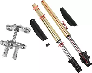 READ Upside Down 45mm/48mm Front Fork + Triple Clamp Handlebar Riser Dirt Pit - Picture 1 of 8