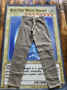 Levis 550 Orange Tab Jeans 32x36 Olive Green Tapered Denim Made In USA Rare! - Picture 1 of 8