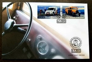[SJ] Finland Europa CEPT Postal Vehicles 2013 Transport Car Postbox Mailbox (FDC - Picture 1 of 5