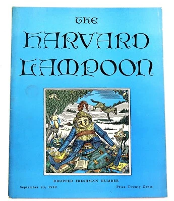 Vintage 1929 HARVARD LAMPOON from September 23th Parody Humor Magazine Paperback Foto 1 de 4