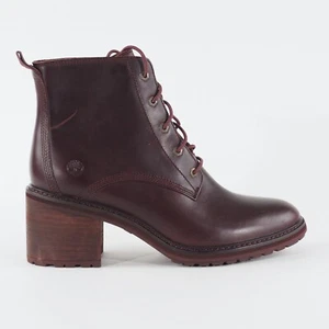 Timberland Sienna Damen-Wanderstiefeletten hoch A23M6 burgunderrot Leder Schnürstiefeletten - Bild 1 von 7