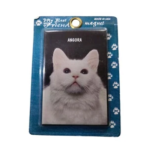 Imán de refrigerador Swibco 1994 Angora Cat de colección nuevo - Imagen 1 de 2