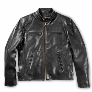 Schwarze Cafe Racer Lederjacke alle Größen verfügbar - Bild 1 von 4
