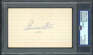JIMMIE FOXX Autograph Index Card Auto Signed PSA/DNA PSA HOF *STRONG AUTO* HOF - Picture 1 of 2