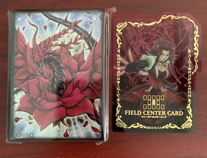 YuGiOh BLACK ROSE DRAGON SLEEVES (70 PCS) AKIZA IZINSKI FIELD CENTER CARD SET - Picture 1 of 4