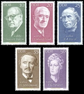 EBS East Germany 1972 - Famous People (VI) Persönlichkeiten - 1731-1735 - MNH** - Picture 1 of 6