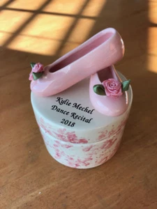 New Large Ballet Jewelry Dance Shoe Gift Trinket Box Ballerina Personalized - Picture 1 of 10