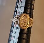 VTG Antique Victorian Initial G 10K Yellow Gold Signet Ring Size 9.5 3 Grams