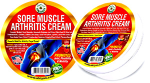 Sore Muscle & Arthritis Cream Organic All Natural Al Riyan Powerful Relief