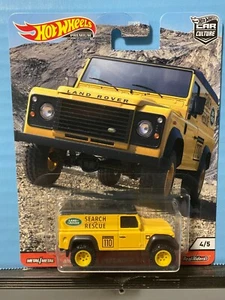 1/64 HOT WHEELS REALES RIDERS HOT WHEELS COCHE CULTURA LAND ROVER DEFENDER 110 DURO - Imagen 1 de 2