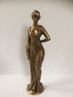 Fritz Bermann Vienna Bronze lady in long dress Signed FBW