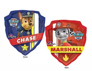 Nickelodeon Paw Patrol Chase Marshall Double Sided Foil Balloon Party 27in - Picture 1 of 6