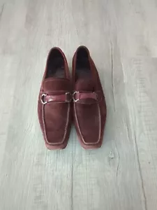 scarpe uomo salvatore ferragamo mocassini Horsebit scamosciati italia 10 D - Foto 1 di 5