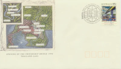 Australia - FDC - 8 Apr 1994 - Opening of the Friendship Bridge - #207 - Image 1 of 2