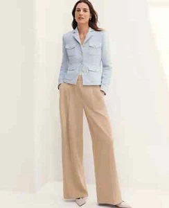 NUEVO $139 Ann Taylor El pantalón plisado pierna ancha en baguette talla 2 petite - Imagen 1 de 3