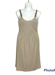 Vestido Carmen Marc Valvo Para Mujer Grande Taupe Hebilla Correas para el Hombro Fiesta Elástico - Imagen 1 de 10