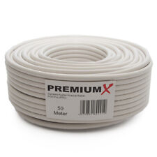 PremiumX 50m PROFI PRO Koaxial Kabel KUPFER 135dB 5-fach Koax Antennenkabel 4K