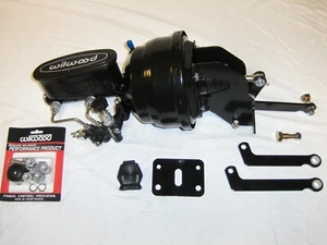 Black 8" Brake Booster Wilwood Master Cylinder Valve Kit for Dodge A B E Body - Picture 1 of 13