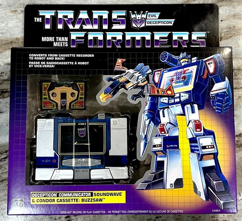 Transformers G1 Soundwave Action Figure - 2020 Walmart Reissue - New in Box Cover
