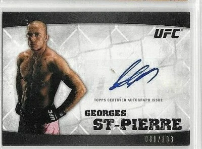 2010 UFC Knockout Georges St Pierre GOLD AUTO  # 088/188 autograph GSP - Image 1 of 2