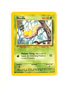 Weedle 69/102 Common Non-Holo Pokemon LP TCG WOTC Base Set Unlimited English - Bild 1 von 3