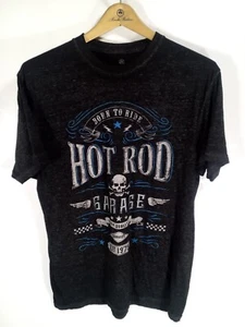 Camiseta Rock & Republic Camiseta Icónica Hot Rod Garage To Ride Gris Jaspeado Para Hombres L - Imagen 1 de 4