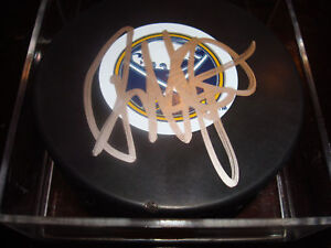 Tyler Myers Signed Hockey Puck Buffalo Sabres Autographed b