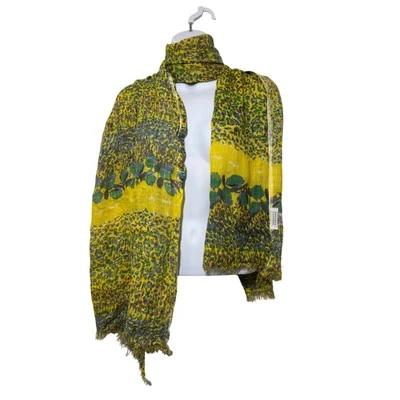 Bufanda Barneys NY Floral Estampado Leopardo 72"x27" - Envoltura Boho Viscosa Ligera Foto 1 de 4