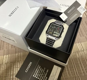 [IN STOCK] CITIZEN COLLECTION JG2126-69E RECORD LABEL Thermo Sensor AnaDigi Temp - Picture 1 of 10