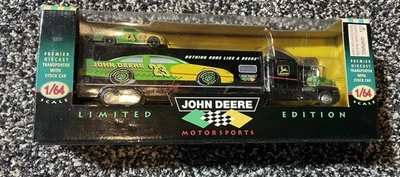 John Deere 1996 Premier Diecast Transporter w/ Stock Car Limited Edition 1:64 - Image 1 of 3