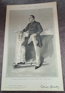 1883 Sydney Grundy Society Mag Bijou Portrait D`Oyly Carte Theatre Librettist - Picture 1 of 2