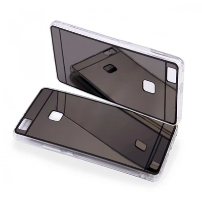 Custodia TPU Effetto Specchio Metallico Nero Huawei Ascend P9 Protettiva - Immagine 1 di 3