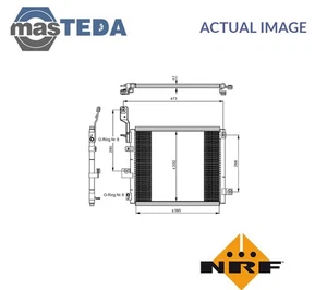 350047 A/C AIR CON CONDENSER NRF NEW OE REPLACEMENT - Picture 1 of 5