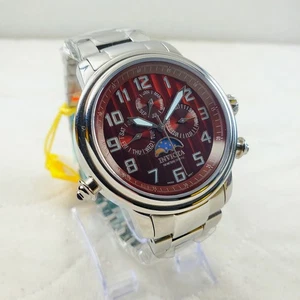 RARO RELOJ PARA HOMBRE INVICTA 4144 CALENDARIO DE FASE LUNAR MOVIMIENTO SUIZO NUEVO NUEVO NIB DE BATERÍA - Imagen 1 de 10