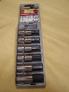 Older USA Craftsman Metric Hex Bit Socket Set 3/8" Drive No. 34448 Dirty Holder - Picture 1 of 6