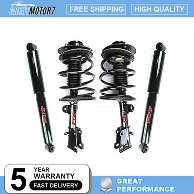 Комплект из 2 передних полных стоек и 2 задних амортизаторов FCS подходит для Dodge Caravan FWD 2001-2007 годов выпуска - Изображение 1 из 4