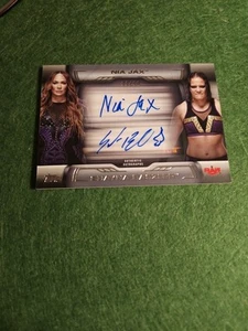Tarjeta autógrafa doble 2021 Topps Undisputed WWE Nia Jax Shayna Baszler #/50 DA-NS - Imagen 1 de 2