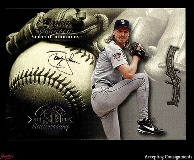 Donruss Statistical Standout #18 1998 Randy Johnson 676/2500 hoja 50 aniversario Foto 1 de 2