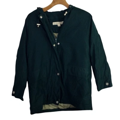 Abrigo de invierno London Fog para mujer Chaqueta parka con capucha Cremallera completa Verde Talla M Pequeño Foto 1 de 4