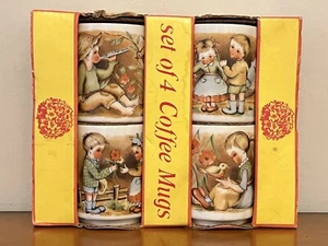 4 Vintage Hummel Stil Porzellan Tassen/Becher Made In Japan Neu In Box - Bild 1 von 9