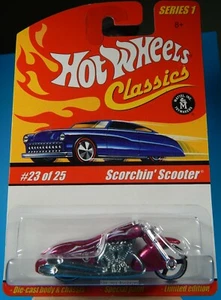 2005 Hot Wheels Classics Series 1 Scorchin' Scooter Spectra-flame Pink #23/25 - Picture 1 of 1