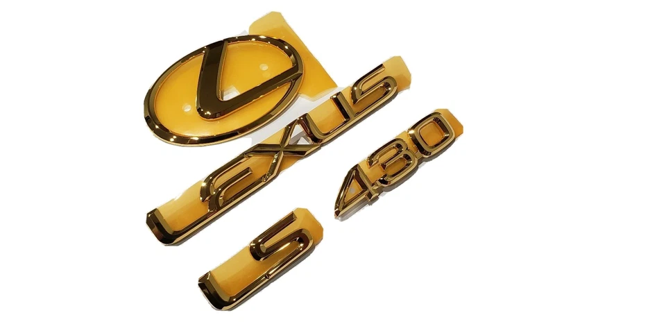 ПОДХОДИТ для нового Lexus LS430 полный комплект эмблемы заднего багажника Word Gold 2004 2005 2006 - Изображение 1 из 1