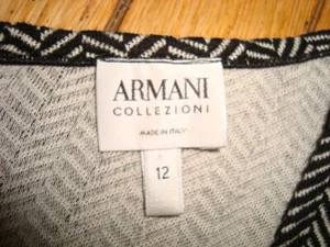 ARMANI COLLEZIONI LADIE'S HERRINGBONE DRESS SIZE 12 MADE IN ITALY HARDLY WORN! - Picture 1 of 8