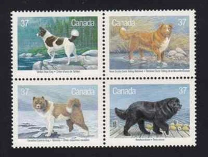 Canada Stamp #1220a (1217-1220) "Dogs of Canada" se-tenant BLK4 MNH 1988 - Picture 1 of 1