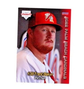 Trent Baker 2022 Palm Beach Cardinals baseball team card Austin, TX