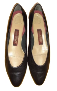 Easy Spirit Womens Black Upper Leather Size 9 1 1/2" heel Slip On Dress Shoe - Picture 1 of 14